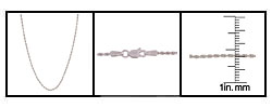 14k White Gold DC 20-inch Rope Necklace