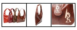 Leather Chiwara Design Tote Bag (Mali)