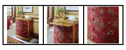 Hand-painted Ruby Accent Chest