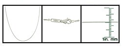 Platinum 18-inch 0.87 mm Square Foxtail Necklace