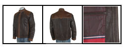 Giovanni Verucci Men's Full Grain Leather Jacket