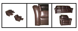 Reclining Leather Sofa and Reclining Chair Set