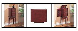 Small Mahogany Jewelry Armoire
