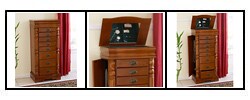 Large Oak Jewelry Armoire