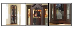 Mahogany Lighted Curio Cabinet