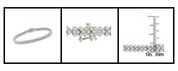 14k White Gold and 3ct TDW Diamond Bracelet (H-J, I1-I2)