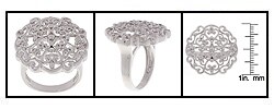 Sterling Silver Antique Style Filigree Ring