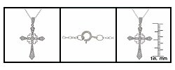 14k White Gold 1/4ct Diamond Cross Pendant
