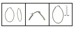 Stainless Steel Oval Hoop Earrings