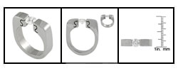 Stainless Steel Tension Set CZ Ring
