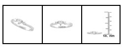 Sterling Silver Gem-Set Heart CZ Ring