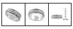 Sterling Silver Braided Spinner Band