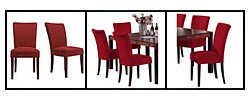 Parson Espresso/ Red Dining Chairs (Set of 2)
