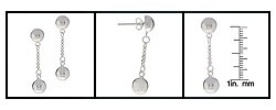 Sterling Silver Ball Dangle Style Earrings