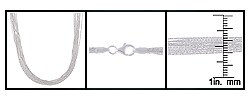 Sterling Silver 12-strand Necklace