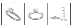 Stainless Steel Solitaire CZ Ring