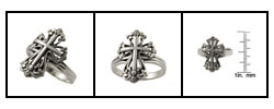 Sterling Silver Elegant Cross Ring