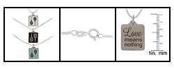 Silver Charming Life Double Racquet Tennis Necklace