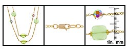 14k Goldfill Green Necklace