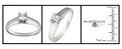 14k Gold 1/2 ct TDW Asscher Diamond Ring (H-I, SI1)