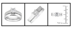 14k White Gold 1/2 ct TDW Diamond Bridal Ring Set