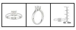 14k White Gold 1ct TDW Round Diamond Solitaire Ring (I-J, I2-I3)