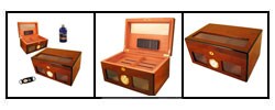 Bravo Dos Glass-top Humidor -Rosewood Exterior
