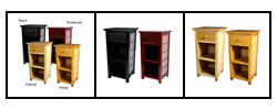 Shoji End Table with Shelves (China)