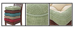 Hopsack Non-Slip Chair Pads (Set of 4)