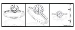 14k White Gold 1/2ct TDW Round Diamond Engagement Ring