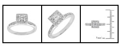 14k White Gold 1/2ct TDW Princess Diamond Engagemet Ring (H-I, I1)