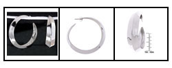 Handmade Sterling Silver Hoop Earrings (Mexico)