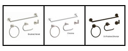 Fontaine Bathroom Towel Bar & Ring Accessory Set
