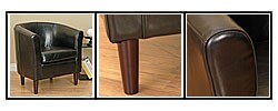Tovano Black Leather Arm Chair