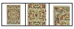 Hand-hooked Aubusson Fruit Ivory/Blue Wool Rug (1'8 x 2'6)
