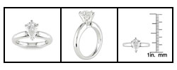 14k Gold 1ct TDW Pear Diamond Solitaire Ring (I-J, I1-I2)