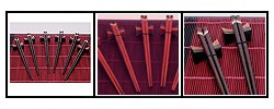 Wooden Chopsticks and Rests (Set of 6)