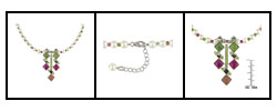 Sterling Silver Tourmaline Peridot Necklace (Case of 6)