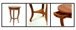 Handmade Reclaimed Teak Round One Drawer (India)