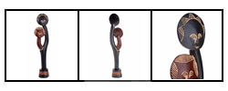 Hand-carved Akuaba Parent and Child Sculpture (Ghana)