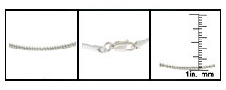 Sterling Silver 16-inch Omega Necklace
