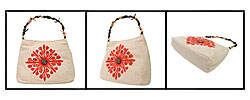 Nine West Capri Orange Canvas Handbag