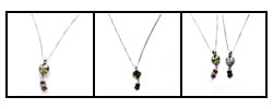 Petite Roman Glass Necklace with Gemstones (Israel)