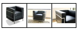 LC Black Leather Chair