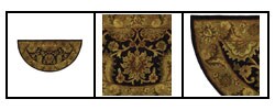 Hand-tufted Half Moon Dark Plum Wool Rug (2' x 4')