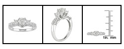 14k White Gold 1ct TDW Diamond Ring