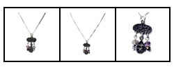 Hammered Sterling Silver Gemstone Dangle Pendant (Israel)