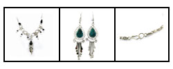 Tree Agate Necklace and Earring Set (Peru)