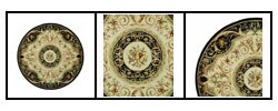 Hand-hooked Fruit Harvest Black Wool Rug (8' Round)