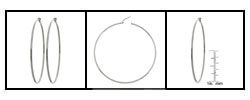 14k White Gold Large Hoop Earrings